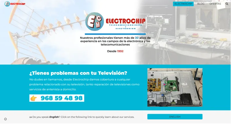 Diseño web para ElectroChip, tienda de electrónica